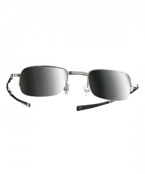 Compact Sunglasses Green Mirrored Lens