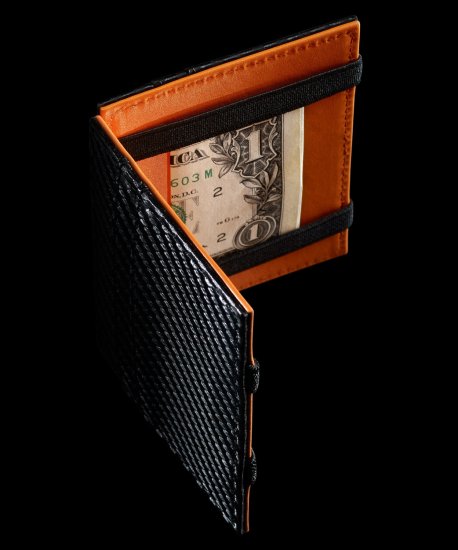 Flip Wallet Carbon Fibre Black/Orange - Click Image to Close