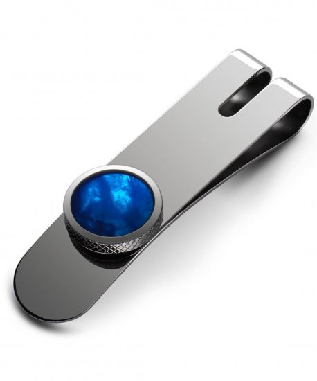 Torque Money clip Blue Mother Of Pearl - Click Image to Close