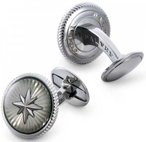 Helios Cufflink Guilloche Star Grey - Click Image to Close